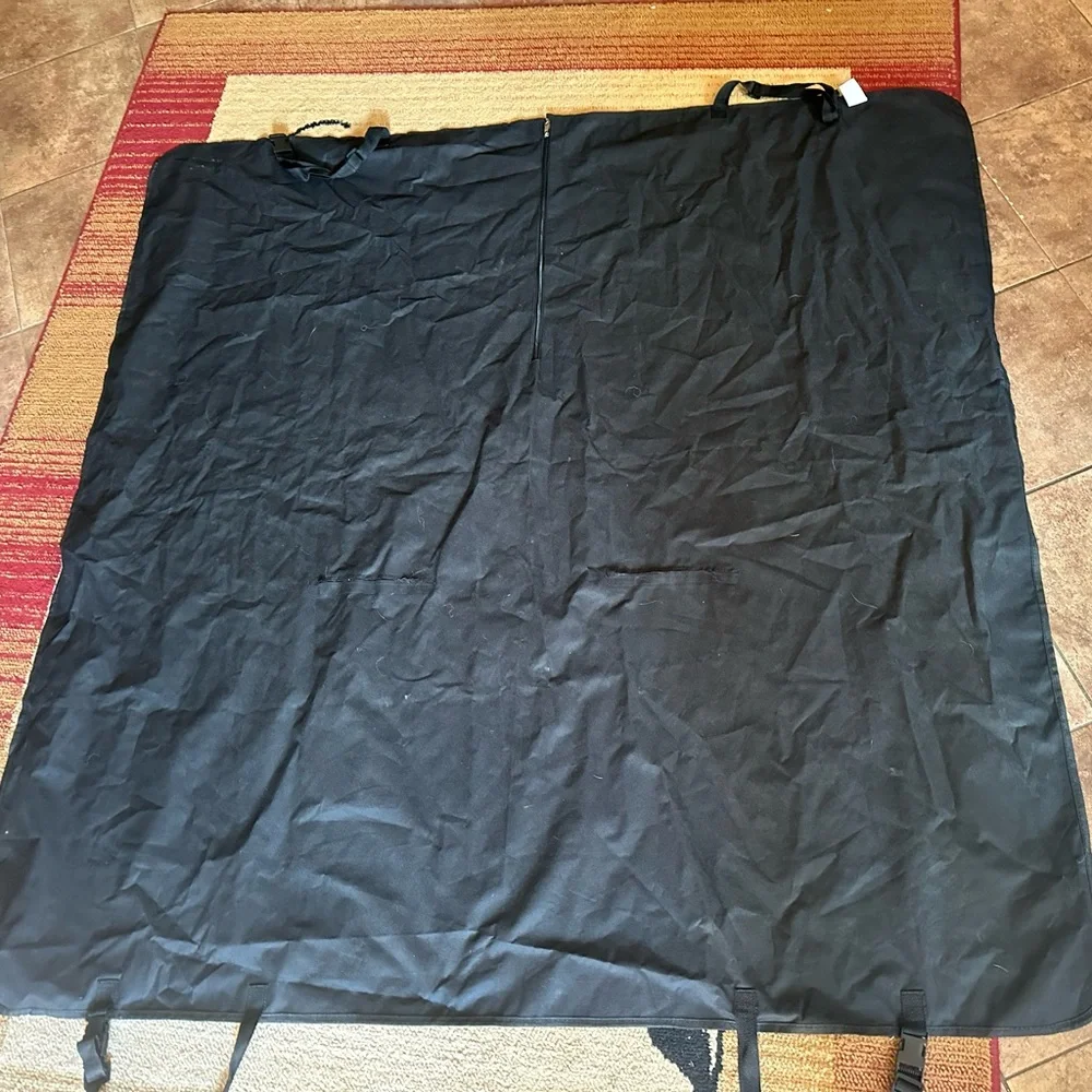 Car hammock seat cover black dog pet travel